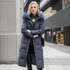 Hannah | Women’s Winter Quilted Coat with Hood Trim