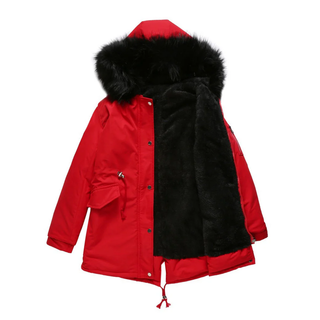 Florence Women’s Winter Parka Coat with Button Closure