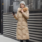 Hannah | Women’s Winter Quilted Coat with Hood Trim