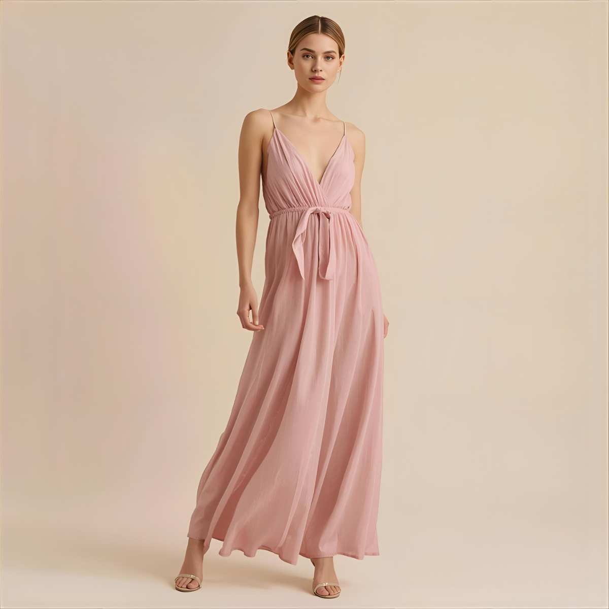 ROSALIA | Pink Elegant Modern Long Dress