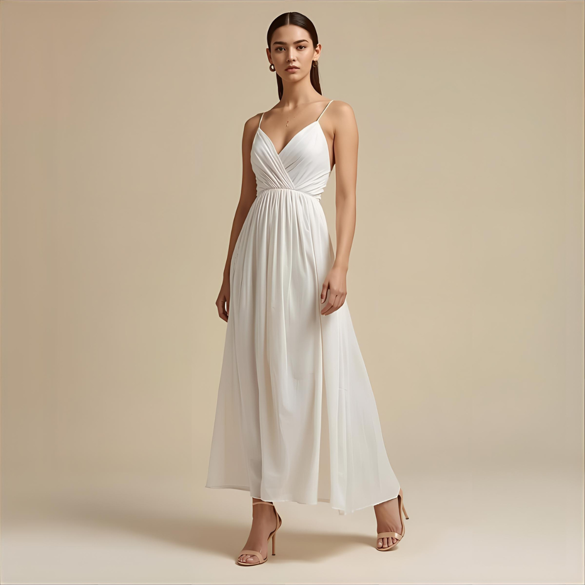 ALTHEA | White Long Casual Chic Dress