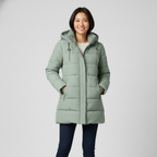 Sophia Women's Long Quilted Hooded Winter Coat