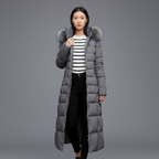 Lesley Women’s Long Puffer Coat with Hood