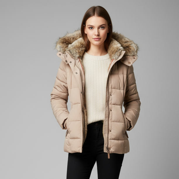 Invy Women’s Winter Puffer Parka Jacket