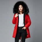 Florence Women’s Winter Parka Coat with Button Closure